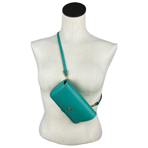 Coach 1941 Rare Teal Sunglasses Bag Front Clasp Case with Strap - Picture 1 of 10